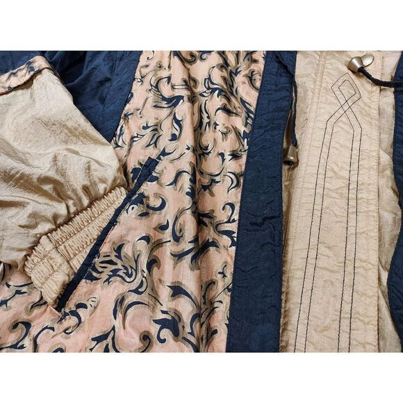 Vtg 1980s Black Gold Bomber Windbreaker Drizzler Rain Ski Nylon Jacket Sz M - Picture 4 of 6